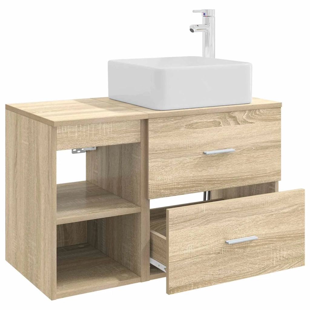 Set di mobili per il bagno 2 pcs Rovere Sonoma 3403898