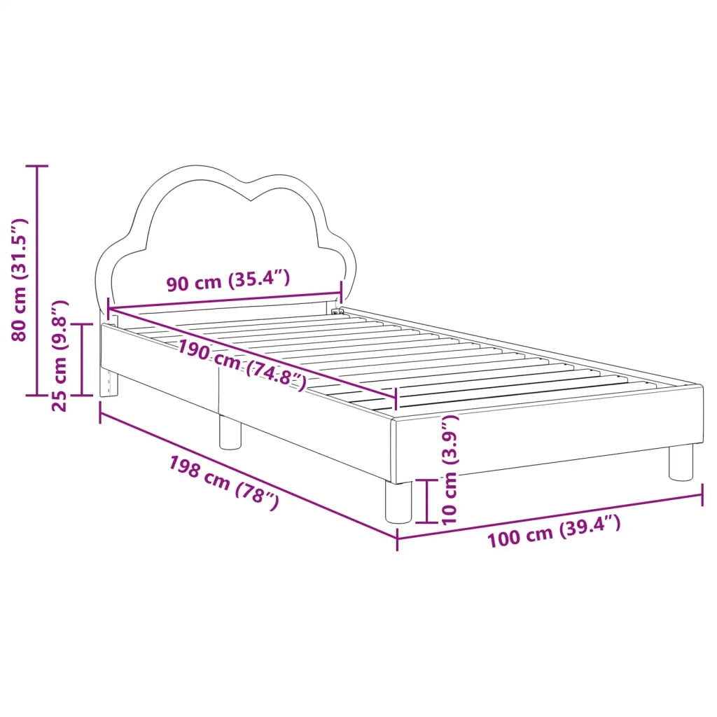 Struttura letto bambini con testata-Giroletto per bambini Blu 90 x 190 cm PU 653359