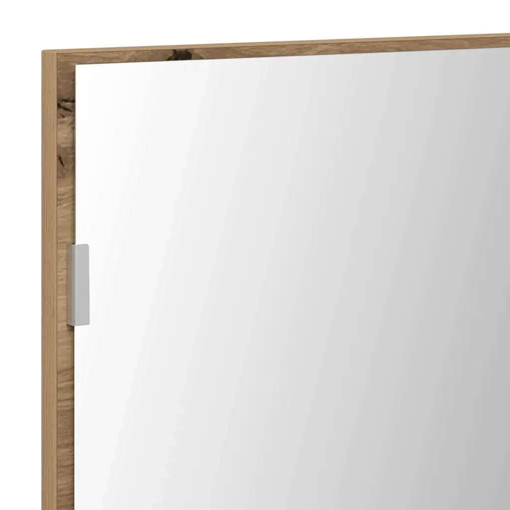 Specchio con luci a strisce a LED rovere artigianale 80 x 37 cm 863307