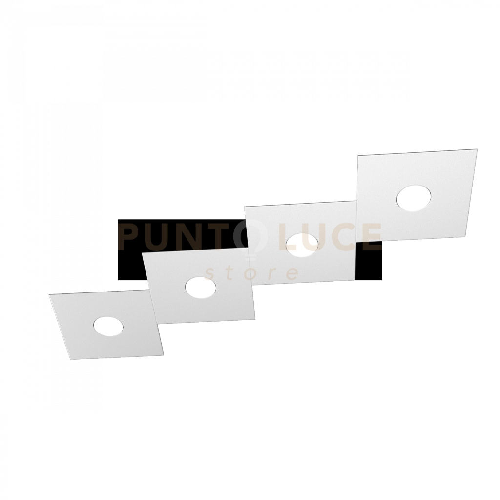 ECCENTRIC APPLIQUE-PLAFONIERA 4 LUCI GRIGIO 1156-4L-GR