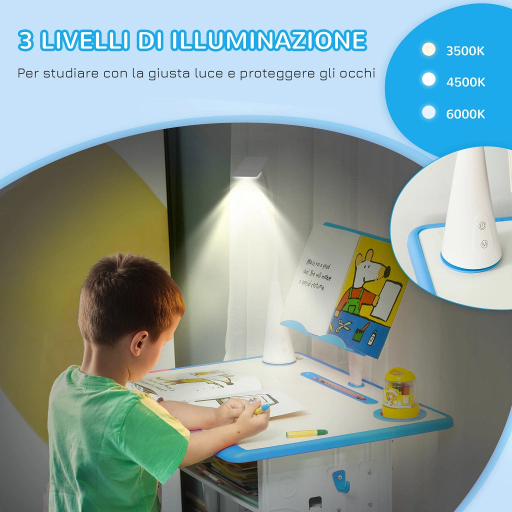 Scrivania con Sedia Regolabile e LED ¨C Minimal ¨C Grigio, Acciaio e MDF, 100x50x?