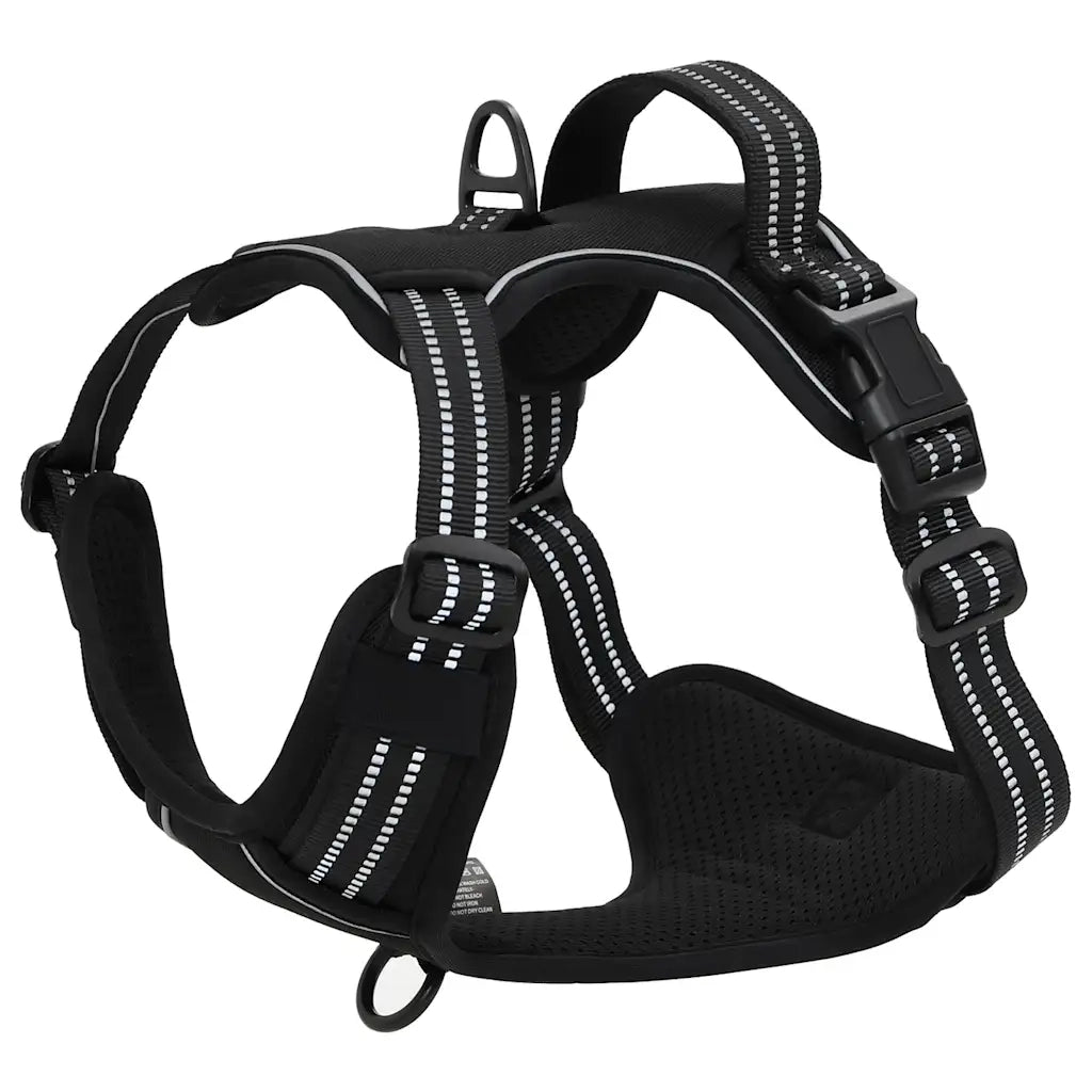 Pettorina per Cani con Guinzaglio e Collare Regolabile Nero M 4013385