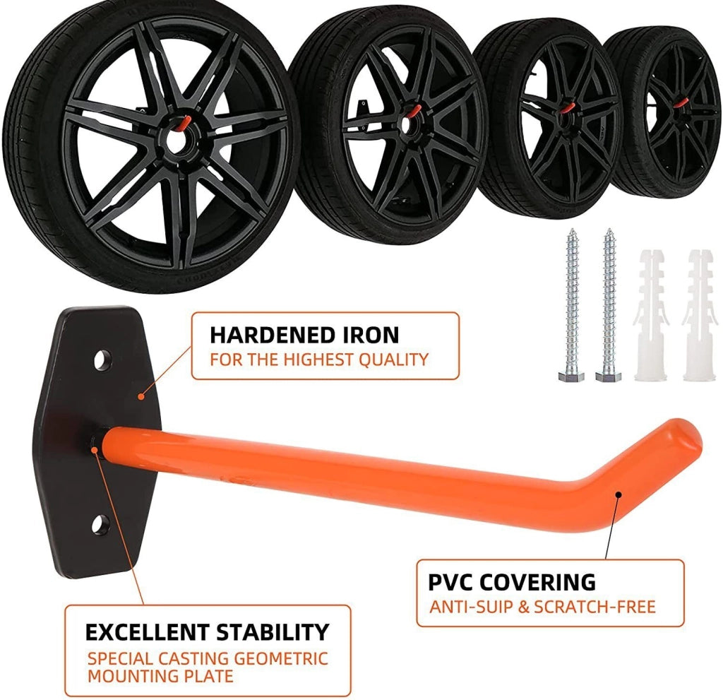 Supporto a Parete per Pneumatici ¨C Xylo ¨C Set da 4 Pezzi per Garage