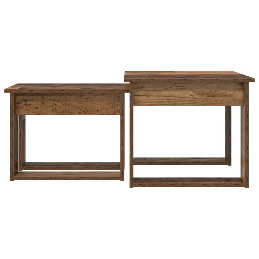 Set di Tavolini da Caffè 2 pcs Legno vecchio Legno multistrato 8000130