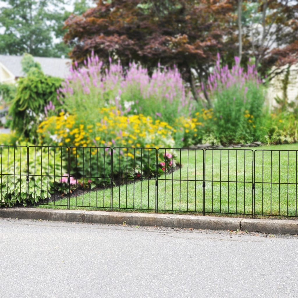 25 Pannelli per recinzione da giardino pieghevole, Recinzione per aiuole in metallo antiruggine
