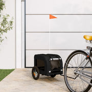 Rimorchio da Bici per Animali Nero Oxford e Ferro 93828