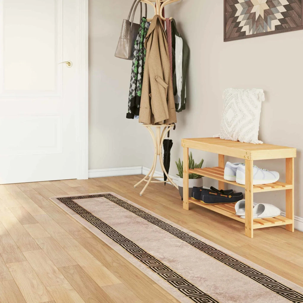 Runner Tappeto MARSA Nero 50 x 300 cm Poliestere e PVC 42023326
