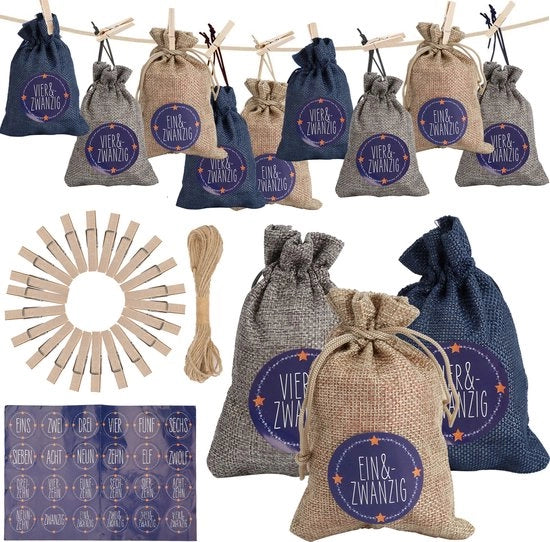Adventskalender personalizzabile 2024: adventskalender da riempire con buste di Natale - adventskalender DIY per adulti, adventskalender per bambini - calendario da riempire personalizzato