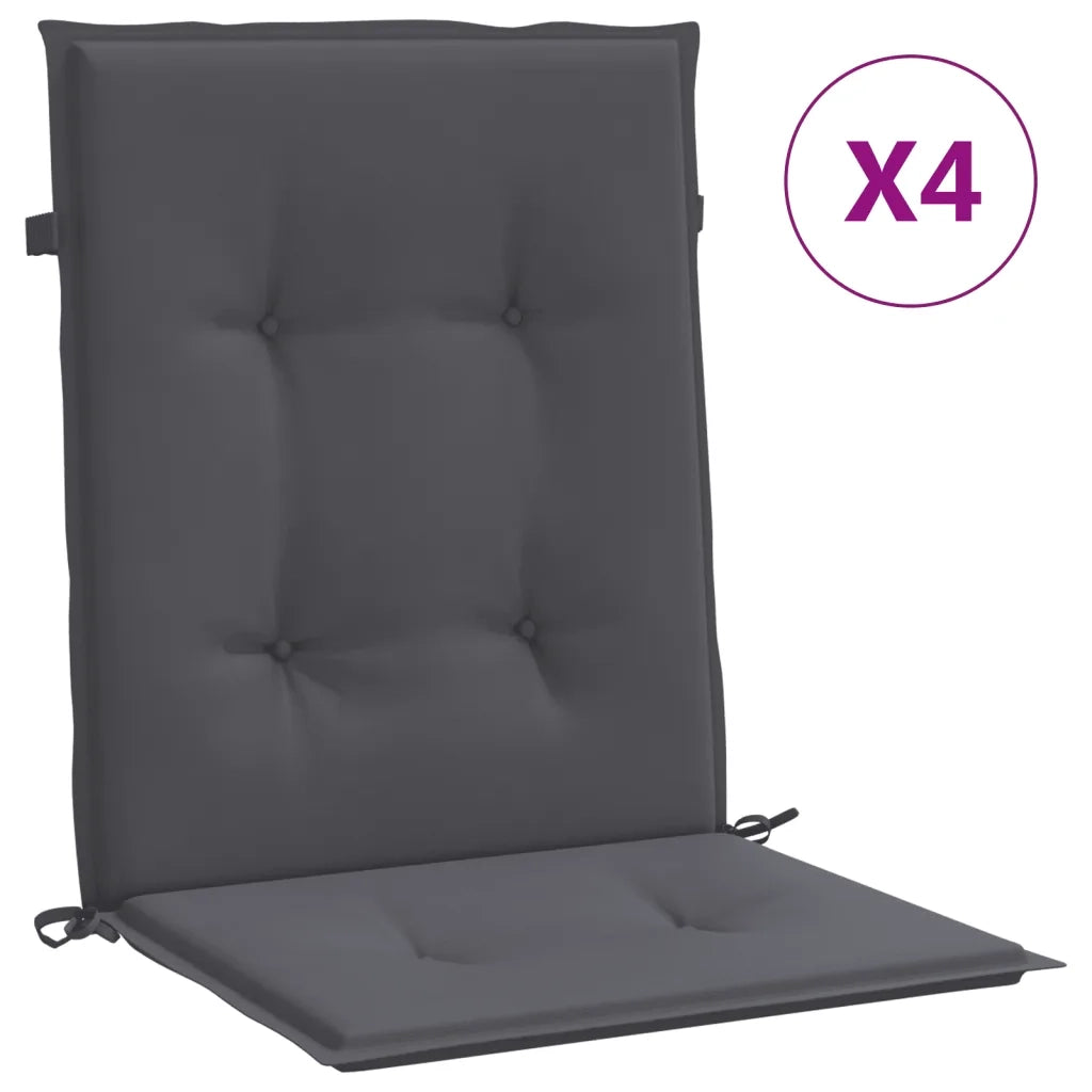 Cuscini per Sedia 4 pz Antracite Tessuto Oxford 47549