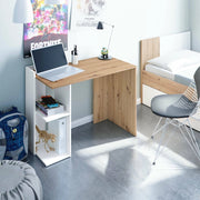 Ablibla, Scrivania 3 Ripiani, 100x52x78h cm Bianco