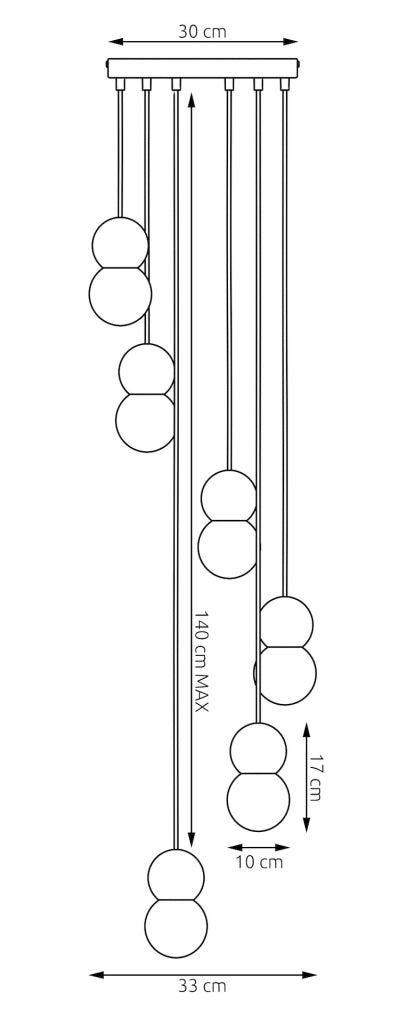 Lampada a sospensione anello LOOP LED nera Emibig