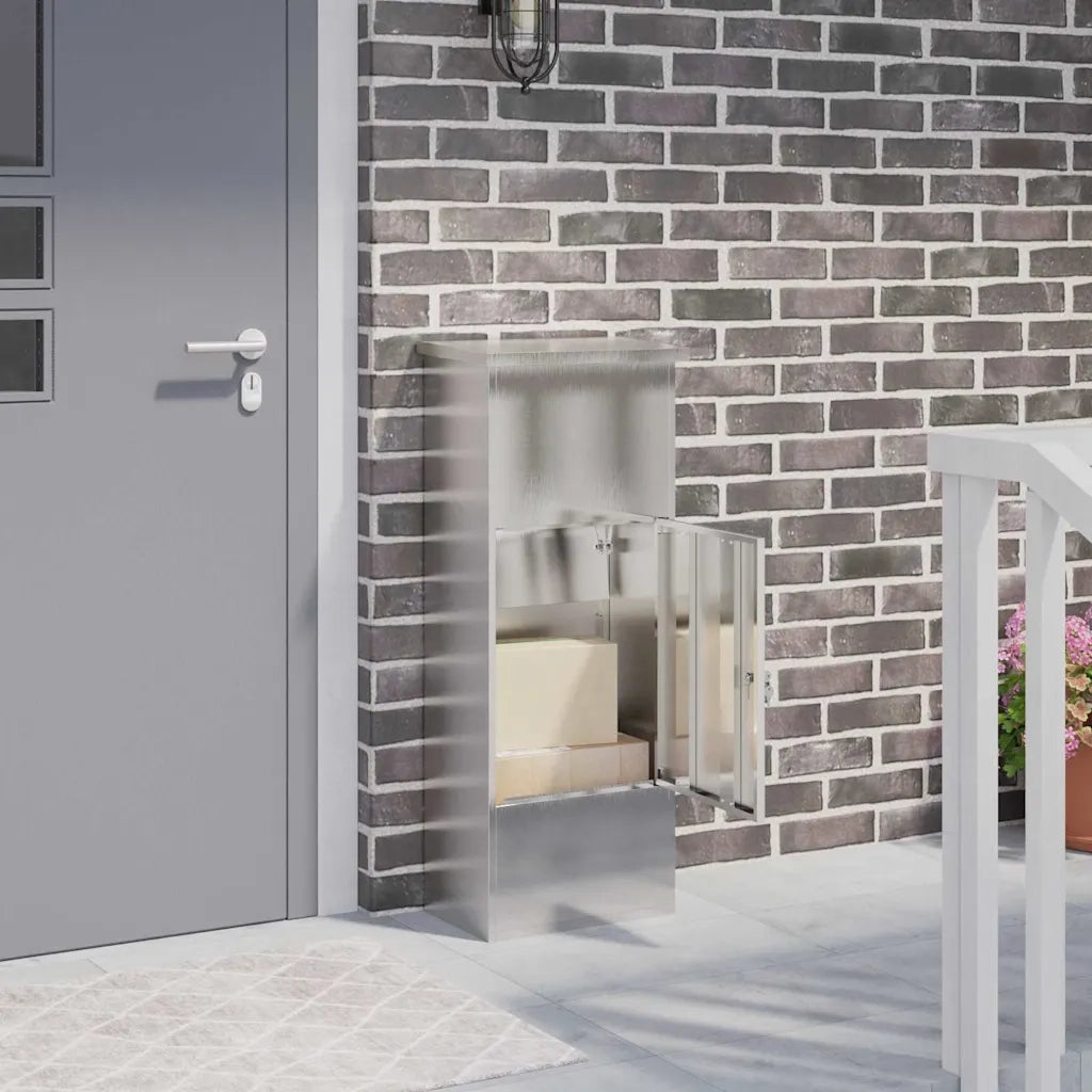 Cassetta per pacchi con porta Argento 44,5 x 29 x 110,5 cm 874930