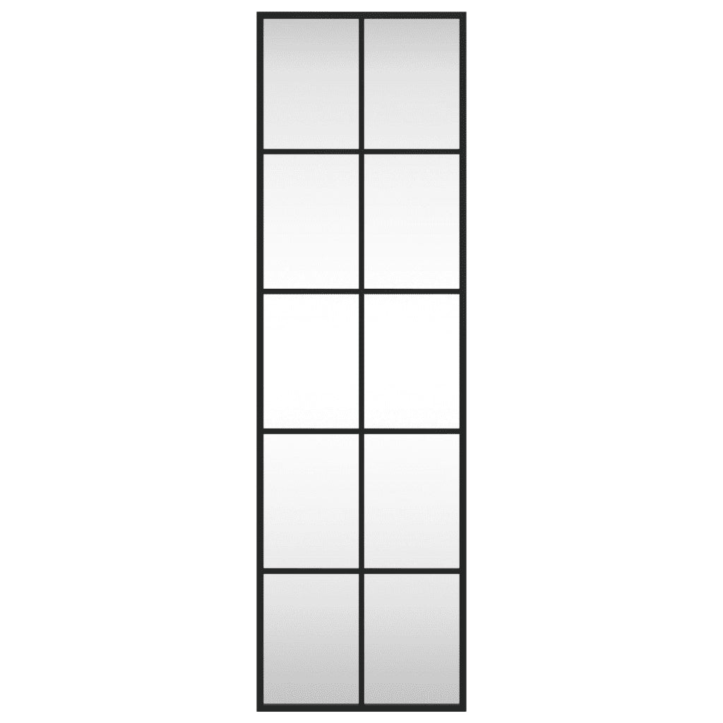 Specchio da Parete | Specchio decorativo Nero 30x100 cm Rettangolare in Ferro