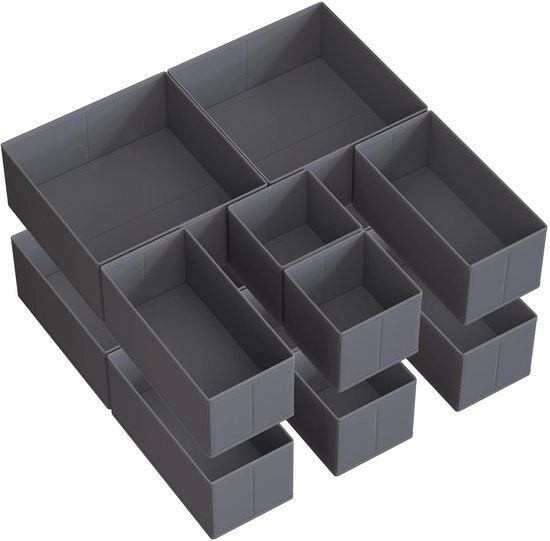 Set di 12 Organizzatori di Caricamento Decine - Cassa di Stoccaggio per Intimo e Accessori