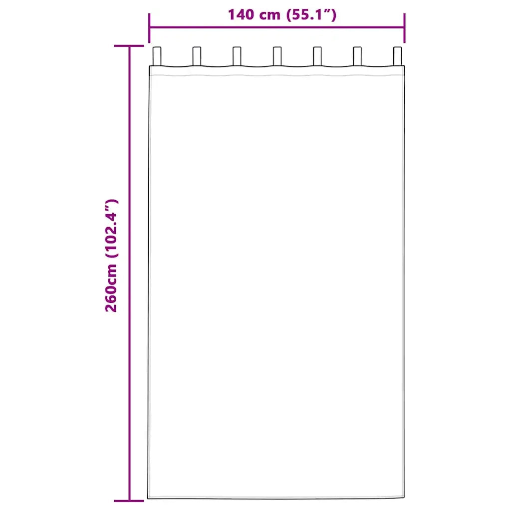 Tende in Velluto con tende 2 pcs Grigio 260 x 140 cm Velluto 4107727