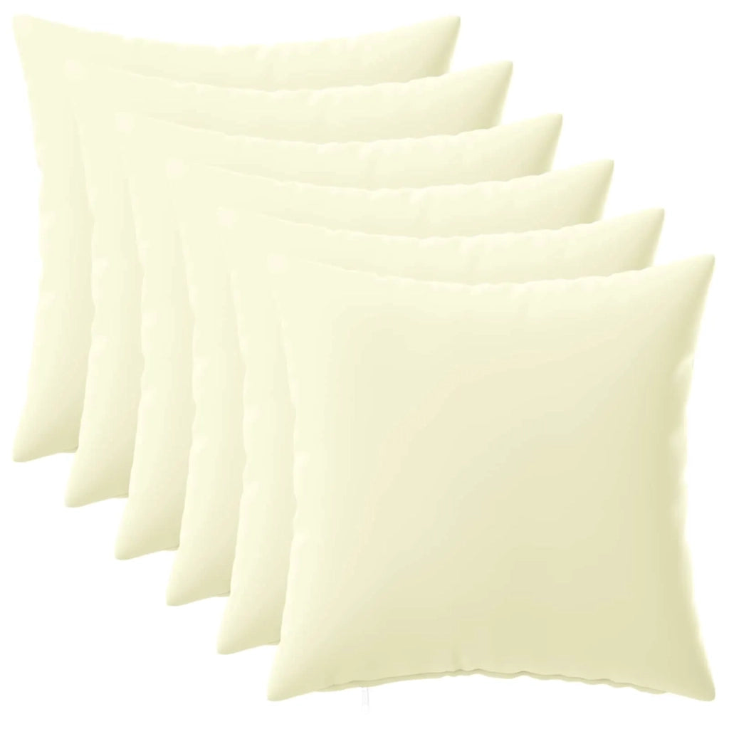 Federa 6 pcs HEERLEN Crema 40 x 40 cm Poliestere 908564