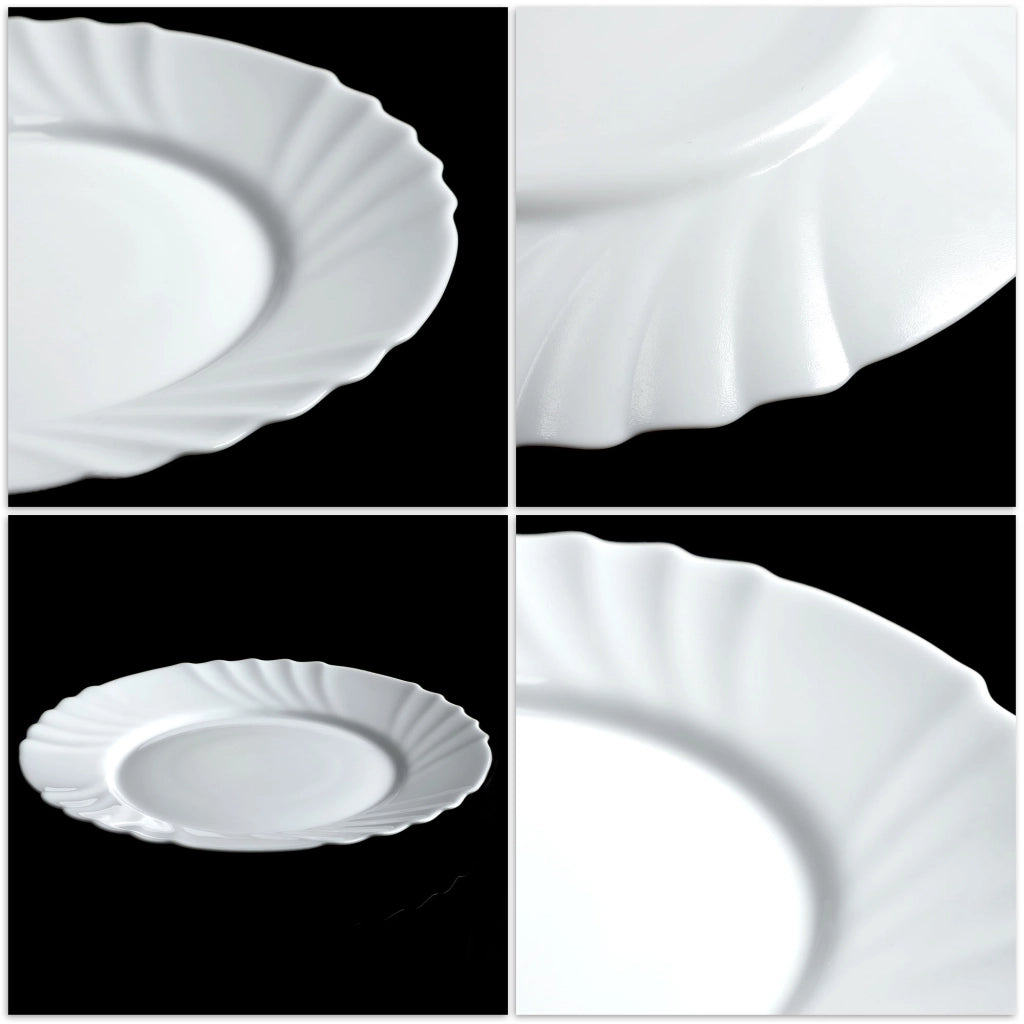 Set di stoviglie KADAX da 18 piatti, colore bianco