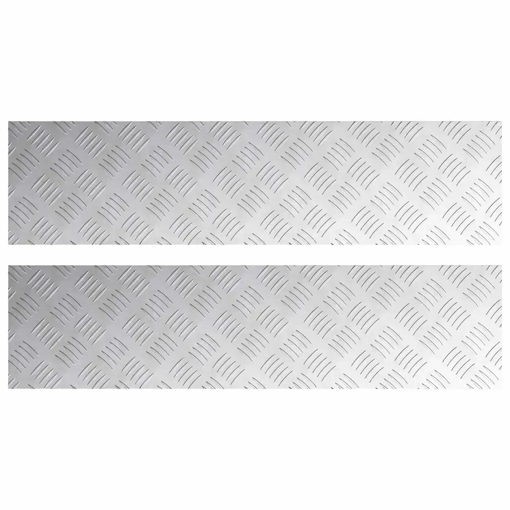 Gradini per Scale 2 pcs Argento 100 x 25 cm Alluminio 4104279