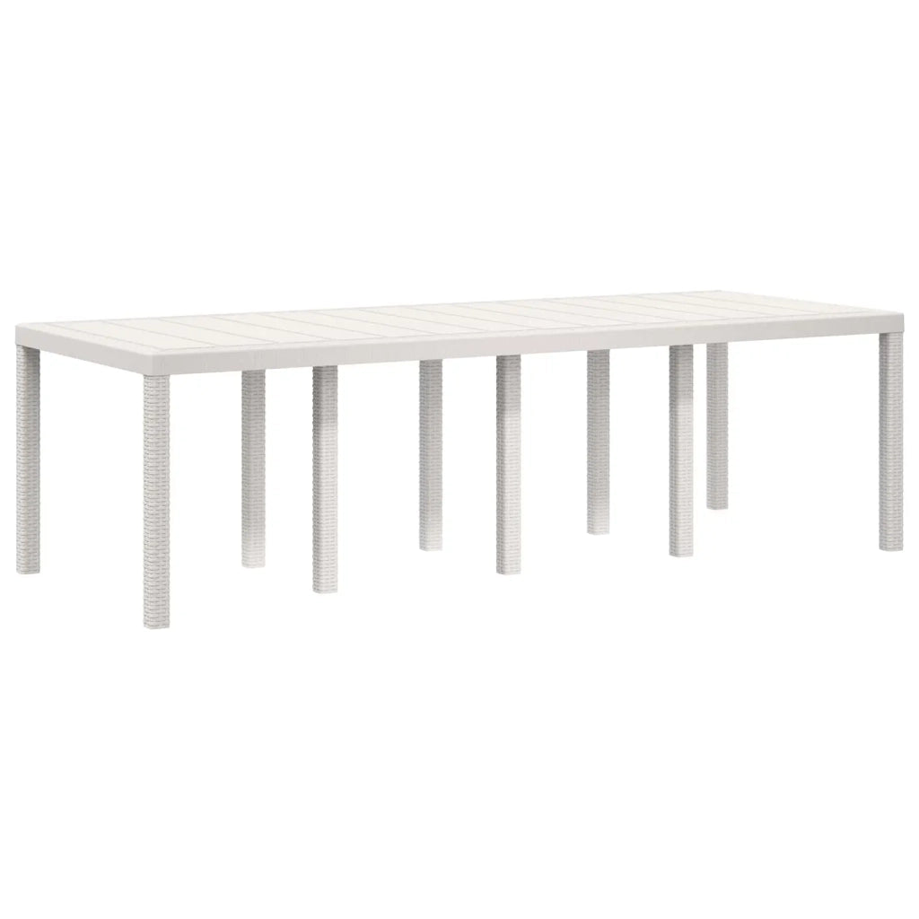 Set da Pranzo per Giardino 9 pcs Bianco e Tortora PP 3430097