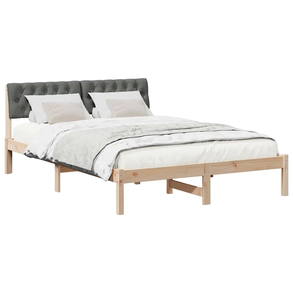 Struttura del Letto marrone e grigio scuro 135 x 190 cm 878620