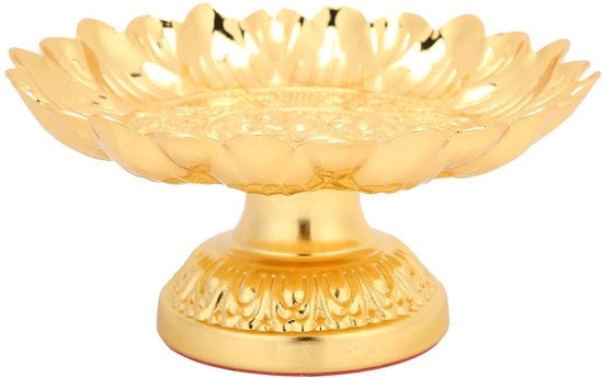 Piatto da Servire in Oro - Tavola di Servizio Antiscivolo - Tavola di Servizio in Legno - Piatto per Snack con Cesti - Ciotola Decorativa - Materiale Duraturo
