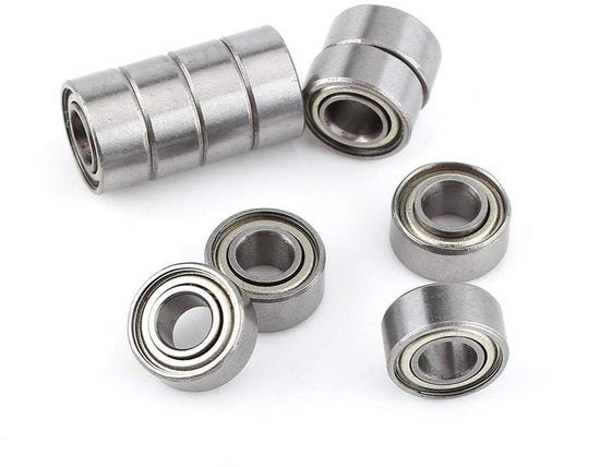 Set di cuscinetti a rulli miniaturi - 10 pezzi - Diametro interno 5mm - Diametro esterno 11mm - Spessore 5mm - Alta resistenza a temperature elevate