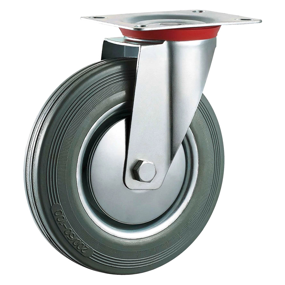 RUOTA PER CARRELLI ART. 80 ÃE¸ mm 100 - piastra mm 105 x 85 - capacitÃE kg 70  - UNIKO