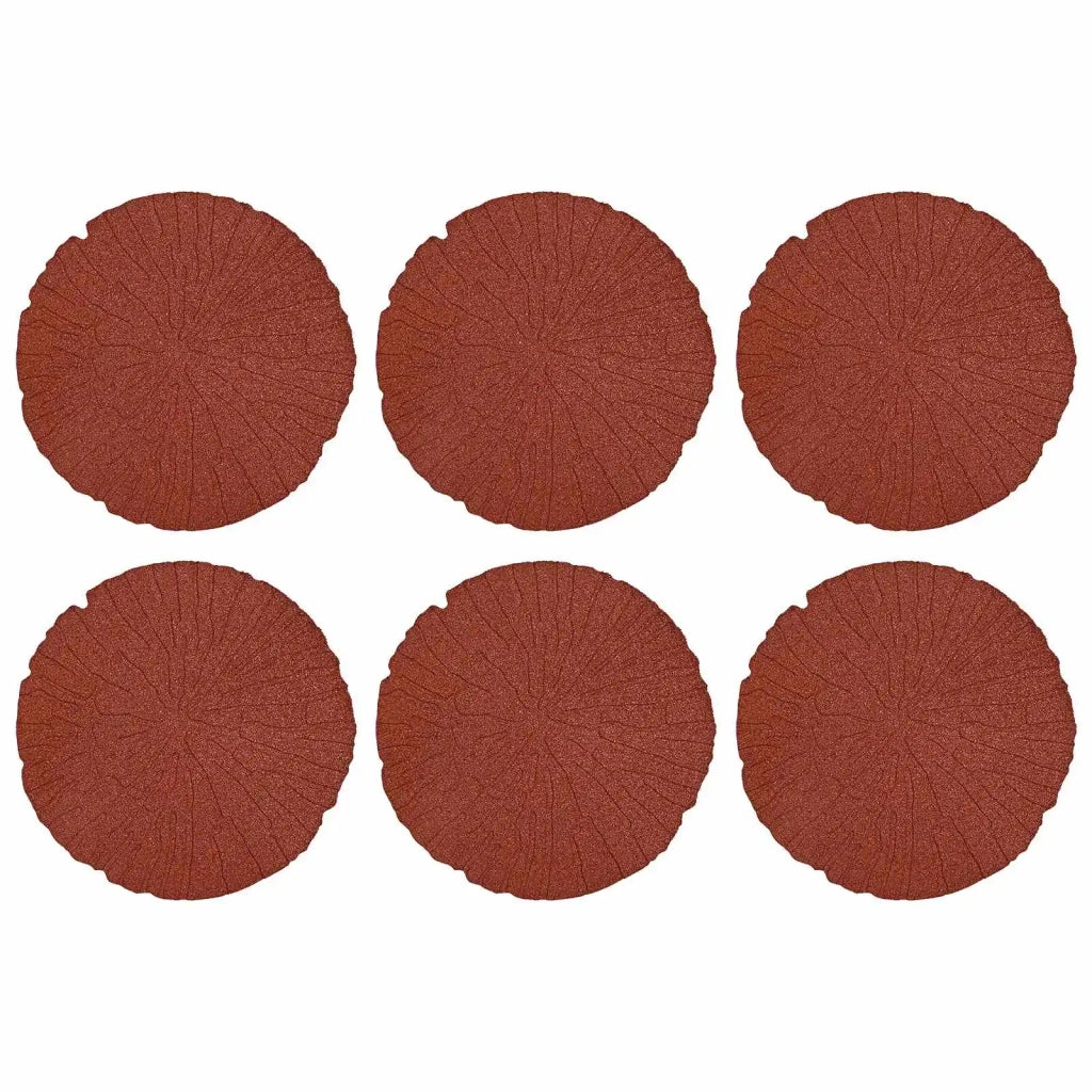 Pietra da Passo 6 pcs Rosso Ø 45 x 1,8 cm Gomma