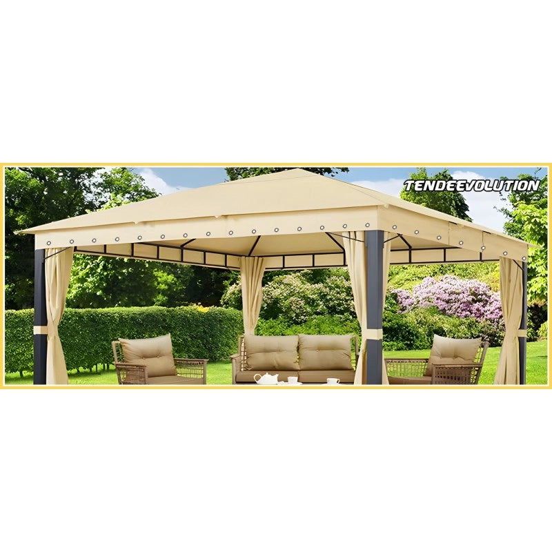 Telo PVC IGNIFUGO Impermeabile Grigio | Telone Occhiellato Ogni 50CM 650g/mq | Copertura Esterna | 3x5m | Resistente Multiuso