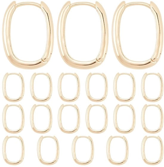 20 pezzi di orecchini in ottone dorato 18K per gioielli DIY
