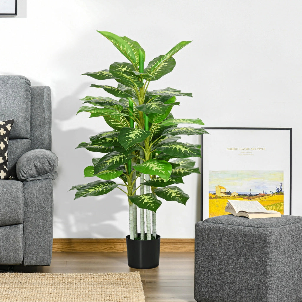 Pianta Artificiale Decorativa ¨C Minimal ¨C 120 cm Vaso Nero Interni Esterni