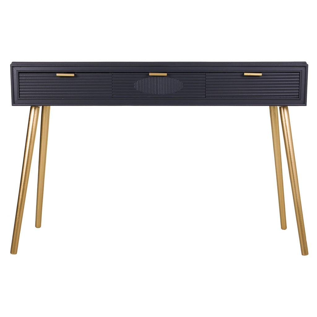 Mobile da ingresso in legno grigio scuro 120x41x78h