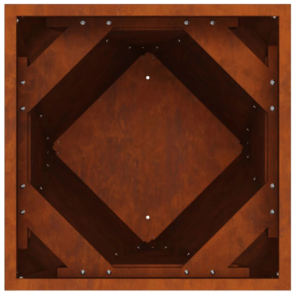 Fioriera 2 pcs Ruggine 30 x 30 x 75 cm 883779