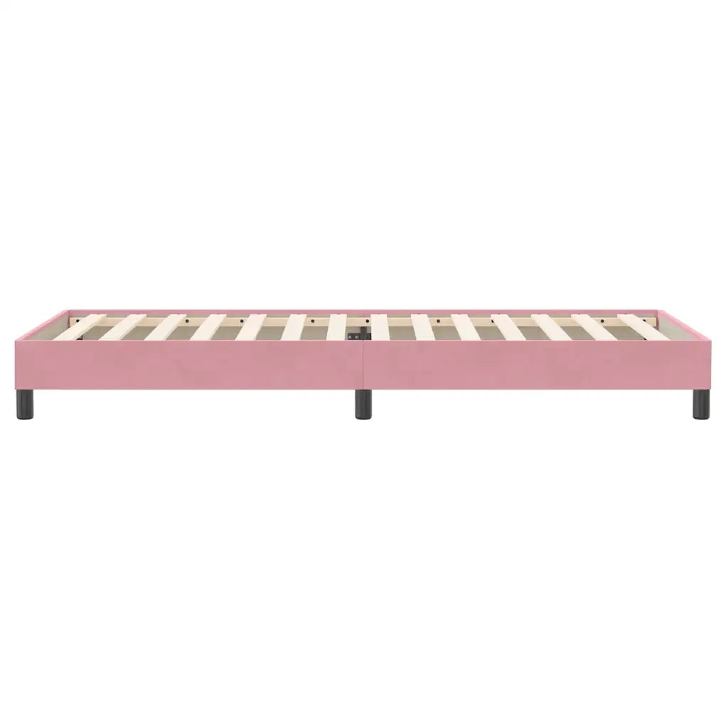 Letto a Molle senza Materasso Rosa 80x220 cm Velluto 3315854