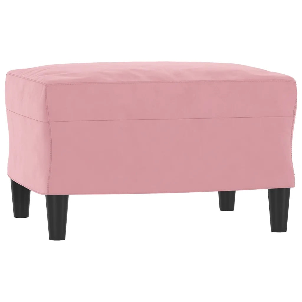 Poltrona | Sedia Relax con Poggiapiedi Rosa 60 cm Velluto
