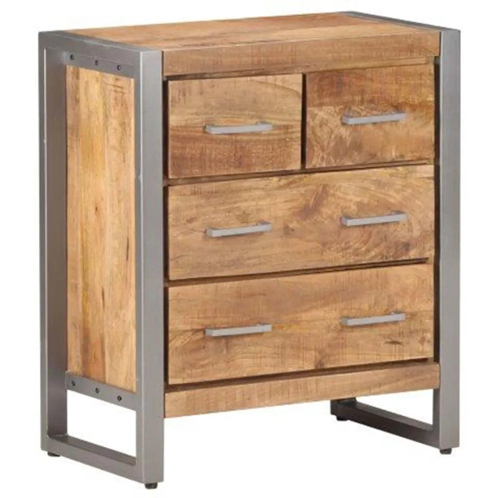 Credenza 60x35x70 cm in Legno di Mango Grezzo 323485