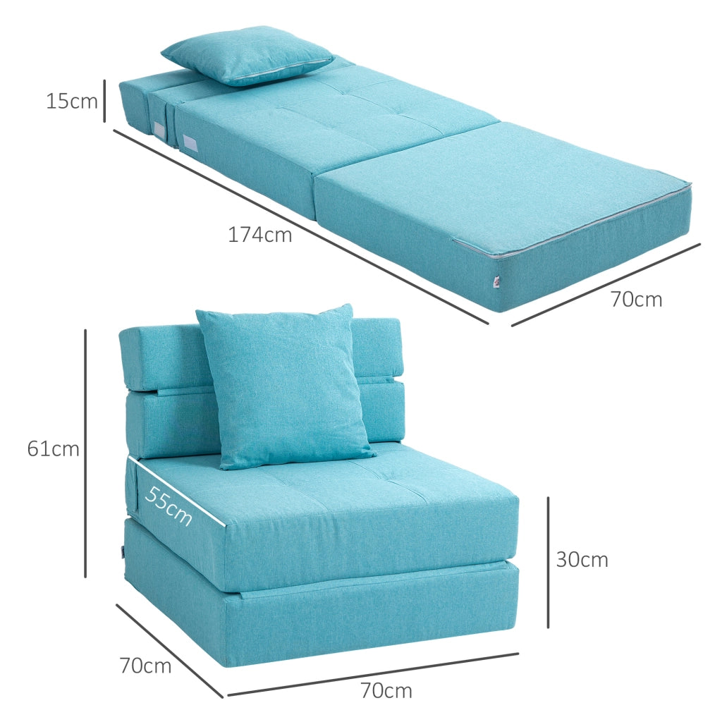 Poltrona letto ¨C Minimal ¨C tessuto blu