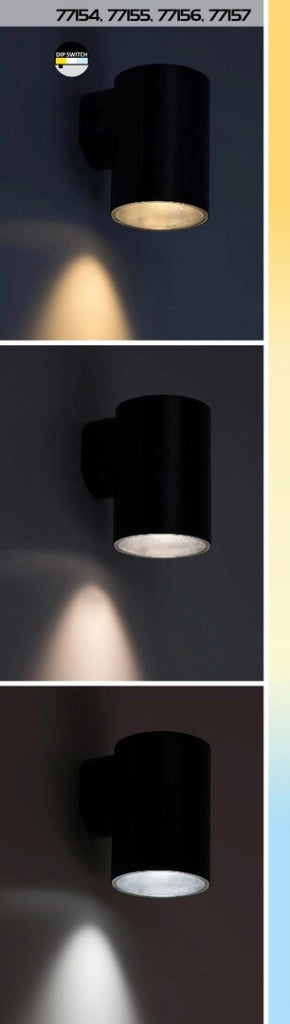 Applique esterna nera tonda Ø7,5 LED 9W CCT IP65 Rabalux