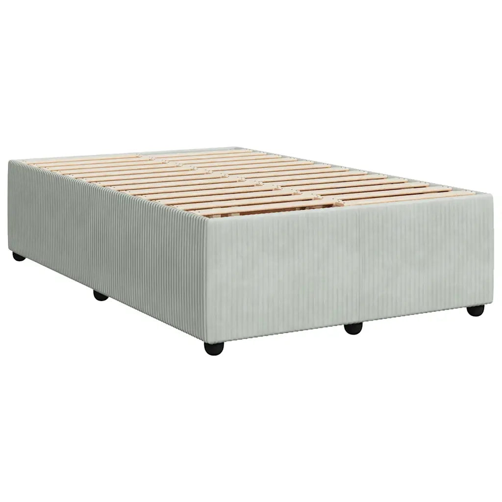 Giroletto a Molle con Materasso Grigio Chiaro 120x200cm Velluto 3292304