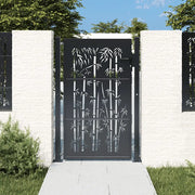Cancello da giardino antracite 100x150 cm in acciaio e bambù 153181
