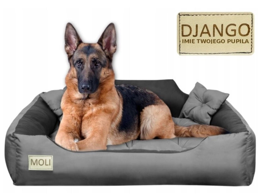 AIO FACTORY Cuccia per cani 55x45 cm personalizzata in microfibra impermeabile grigia