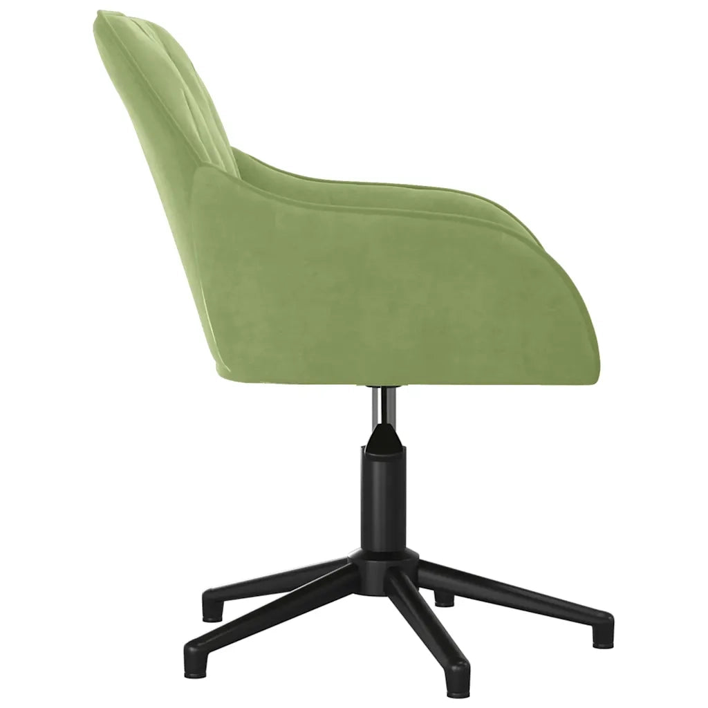 Sedia da Ufficio Girevole Verde Chiaro in Velluto 344859