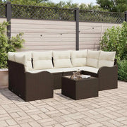 Set Divano da Giardino Marrone 55 x 55 x 37 cm polyrattan