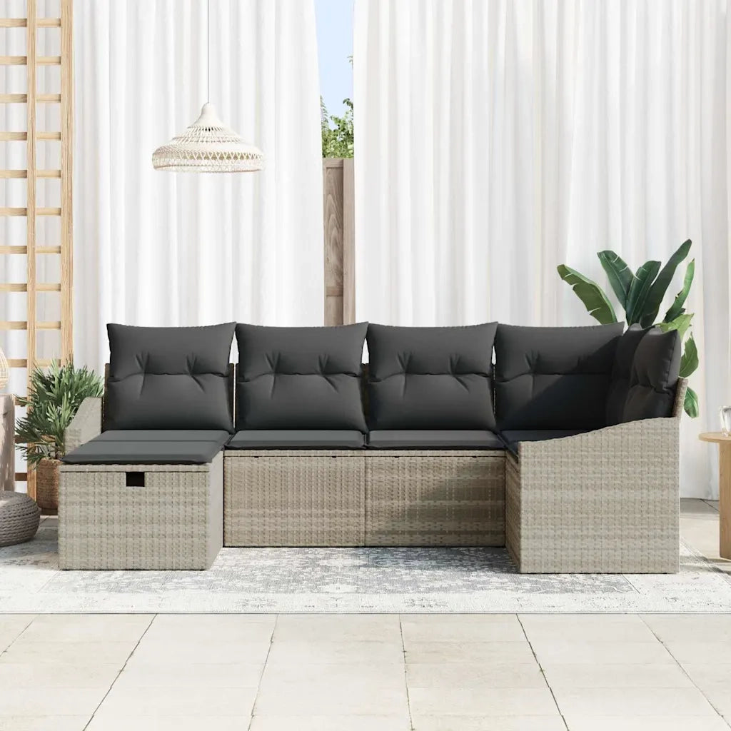 Set di divani con cuscino 6 pcs polyrattan 3360613