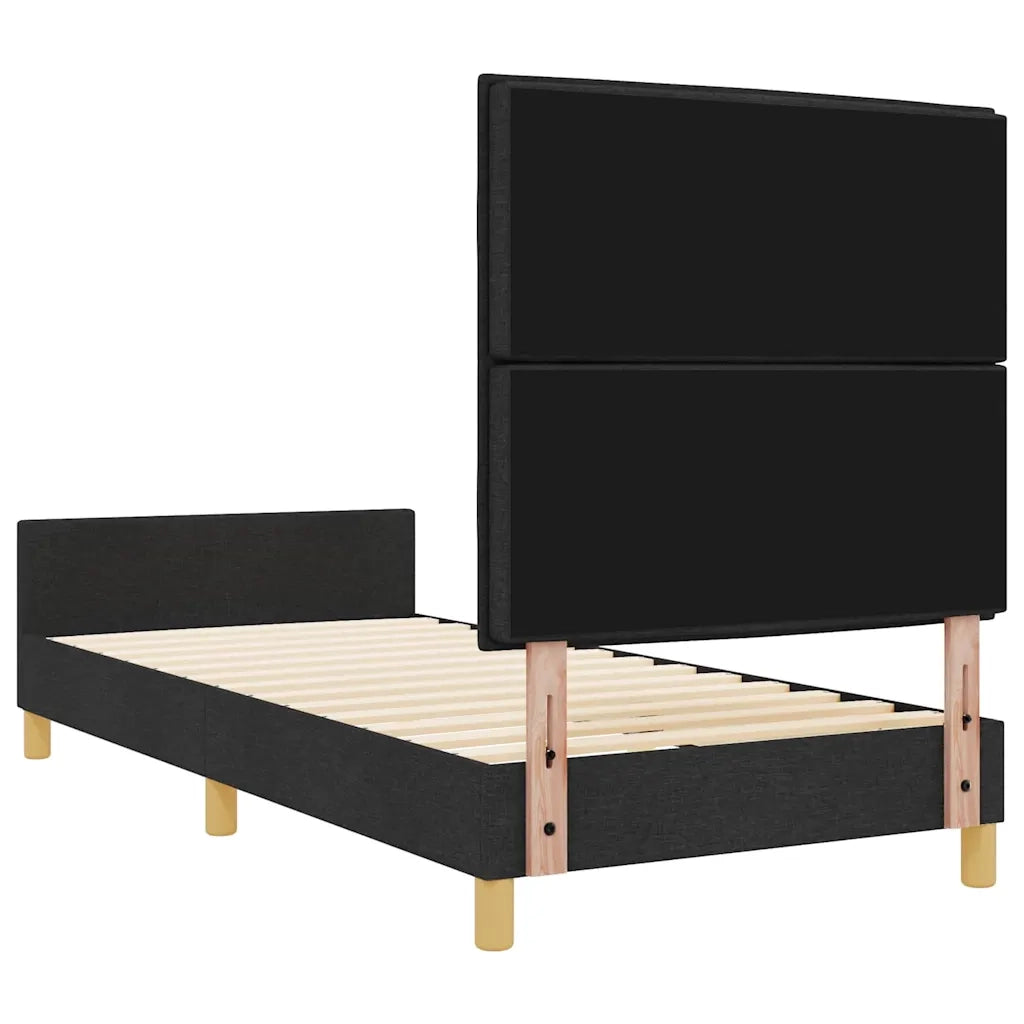 Struttura del letto con testiera Nero 80 x 200 cm Tessuto 3344608