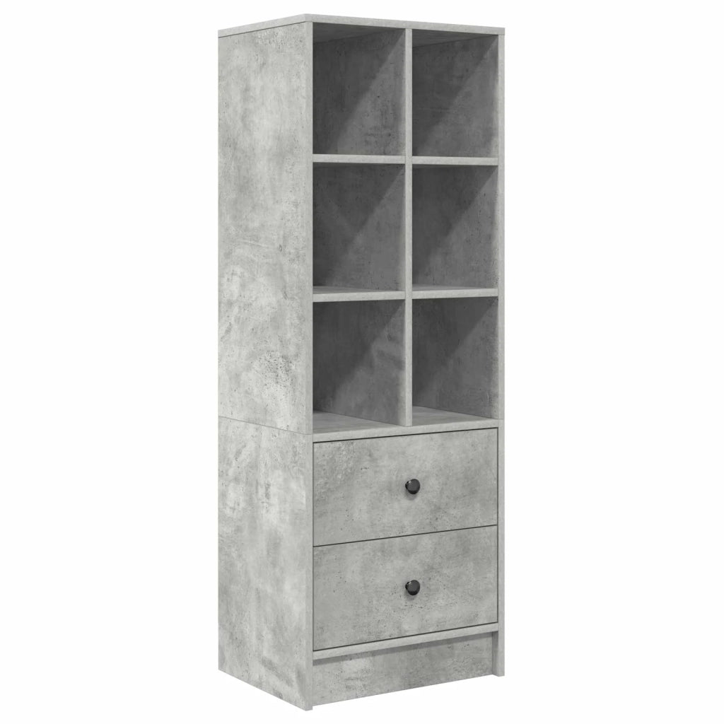 Scrivania con cassetto con lo scaffale 2 pcs Grigio cemento 3337356