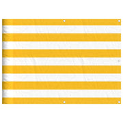 Paravento per Balcone Striscia Gialla e Bianca 75x1000 cm CFW9692992