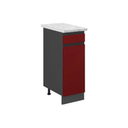 Vicco Mobiletto base per cucina Rosso 30 cm PL Marmo
