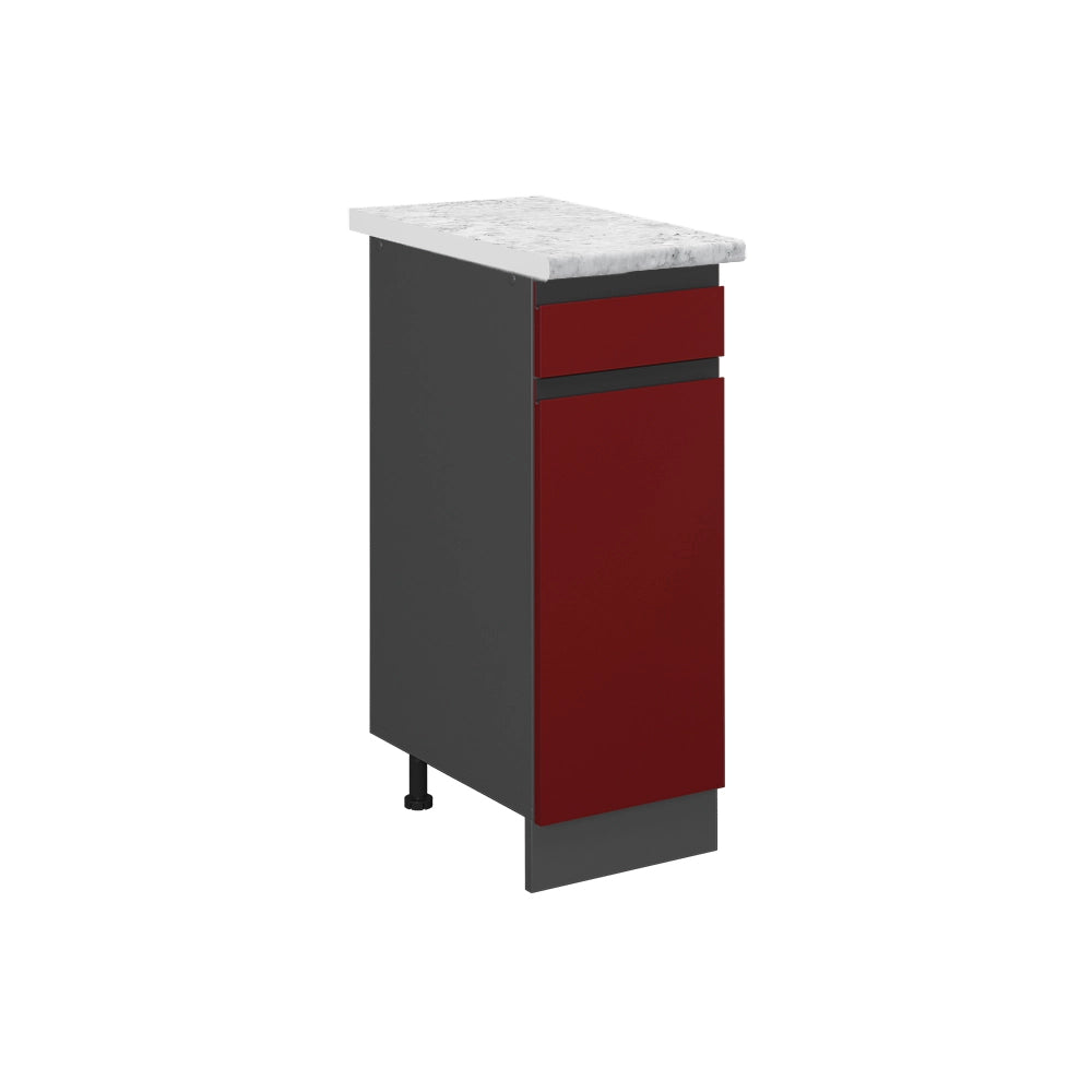 Vicco Mobiletto base per cucina Rosso 30 cm PL Marmo