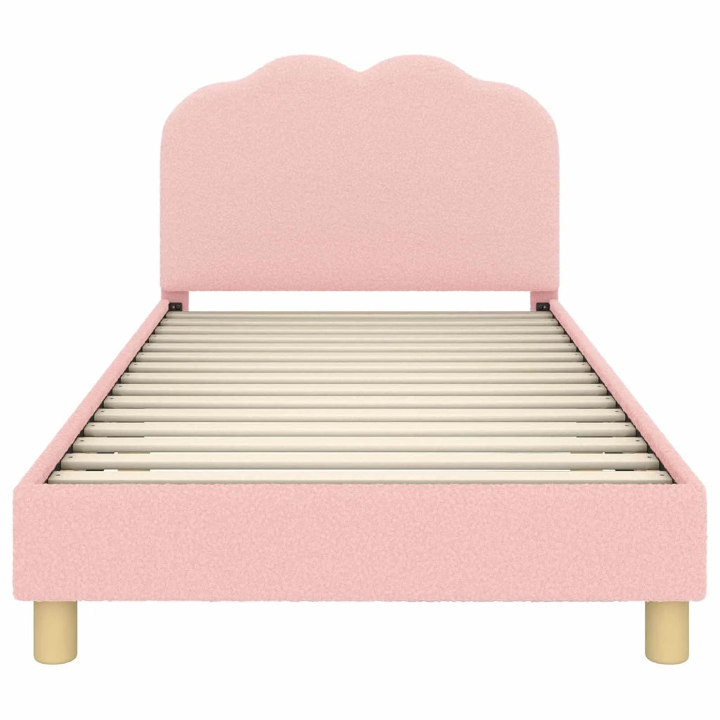 Struttura letto bambini con testata-Giroletto per bambini Rosa 80 x 200 cm Boucl¨¦ 989142
